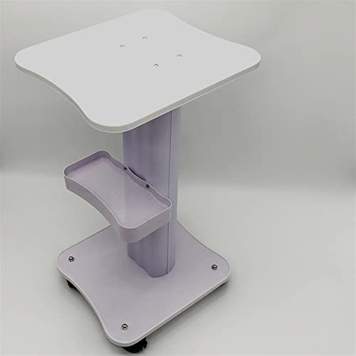 Beauty Salon Trolley Salon Use Pedestal Rolling Cart Wheel Aluminum Stand Personal Care Appliance Parts TMP1105 (Color : White)