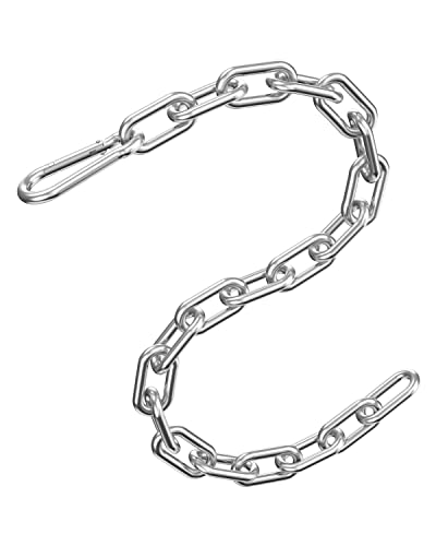 Fitness Chain, Weight Lifting Chains, Cable Machine Extension Chain, 304 Stainless Steel LAT Pull Cable Extension Weight Machine Chain, Curl Bar Chain for Home Gym