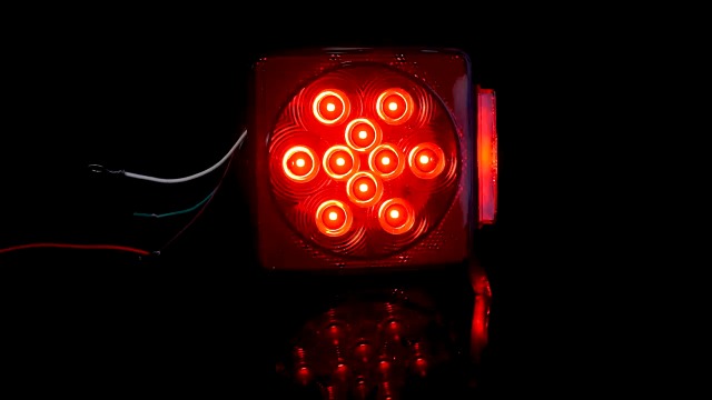 MAXXHAUL 70205 Trailer Light Kit - 12V All LED, Left and Right Waterproof Submersible for Trailers, Boat Trailer Truck Marine Camper RV Snowmobile, Red