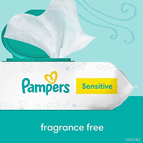 Pampers Baby Diapers and Wipes Starter Kit, Swaddlers Disposable Sizes 1 (198 Count) & 2 (186 Count) with Sensitive Water Based 12X Multi Pack Pop-Top Refill (1008 Count)