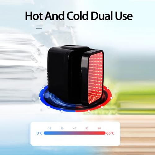 Personal Mini Fridge Skincare Fridge with 7 Adjustable Lighting Options Desk Fridge Compact Refrigerators for Food, Drinks, Skin Care, Cosmetics Small Fridge