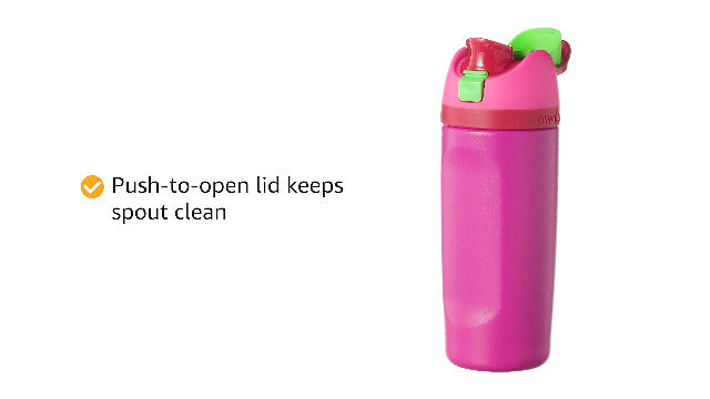 Owala Kids FreeSip Insulated Stainless Steel Water Bottle with Straw, BPA-Free Sports Water Bottle, Great for Travel, 16 oz, All the Berries
