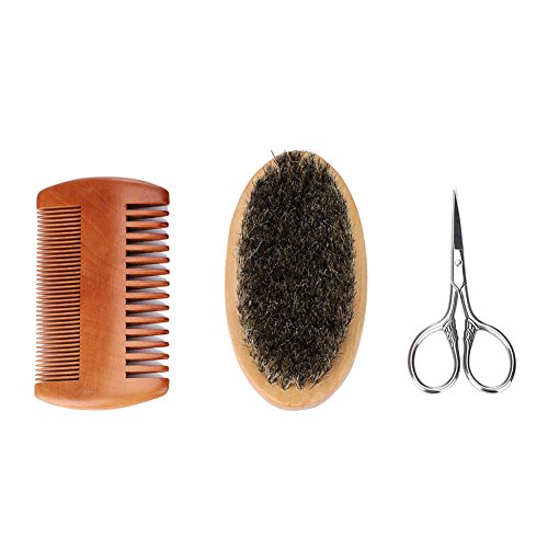 Beard Brush Kit, Men Facial Cleaning Shaving Face Massager Groooming Appliance Tool(Beard Kit)