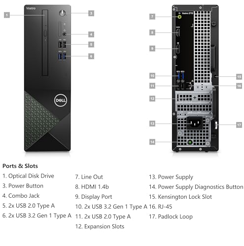 Dell Vostro 3710 SFF Small Form Factor Business Desktop Computer, 12th Gen Intel Core i3-12100 (Beat i5-10600), 16GB DDR4 RAM, 512GB PCIe SSD, DVDRW, WiFi, Bluetooth, Keyboard & Mouse, Windows 11 Pro