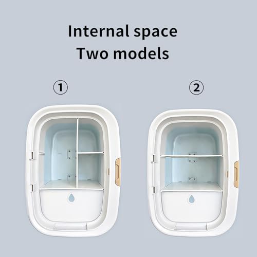 11 Liter Skincare Fridge, Makeup Refrigerator with Dimmable LED Mirror Door, Personal Beauty Fridge with Cooler & Warmer for for All Cosmetics and Skincare Needs