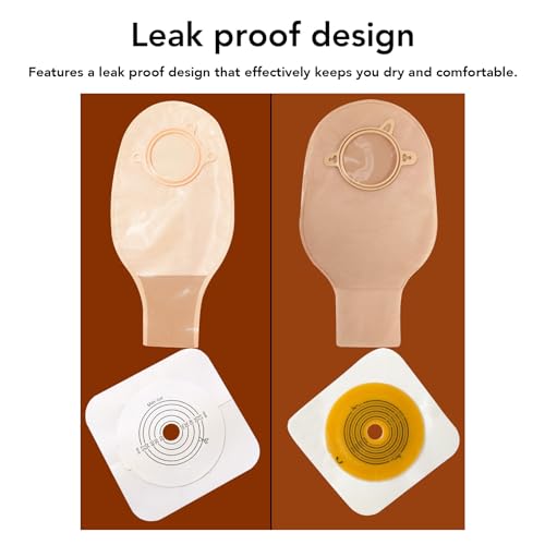 Abs Ostomy Pouch, Nonwoven Colostomy Bag One Piece Ostomy Bag Leak Proof Portable Ostomy Pouch for Ileostomy Stoma Care(New)