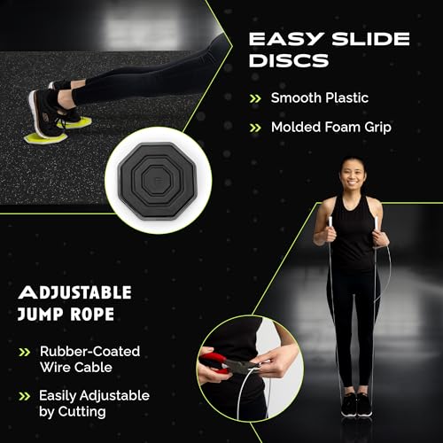 Ex Kit 9-in-1 Gym in a Bag - Stretch, Booty and Resistance Bands with Handles, Door Anchor - Travel, Office and at Home Workout Equipment Home Gym for Exercise, Yoga, and Fitness