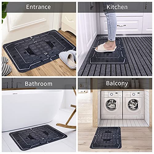 Frost Welcome Bath Mat Non-Slip Absorbent Velvet Bathroom Rug Carpet Rugs for Entrance Indoor Doormat Mats One Size