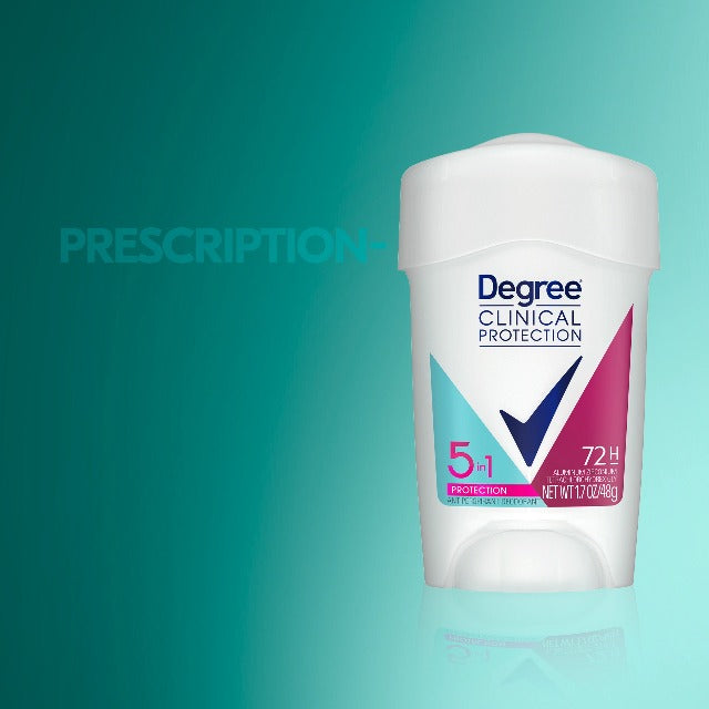 Degree Clinical Protection Antiperspirant Deodorant 72-Hour Sweat & Odor Protection 5-in-1 Antiperspirant for Women 1.7 oz