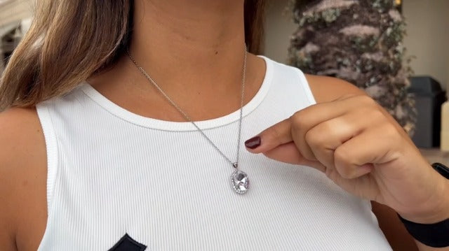 Linawe Crystal Jewelry Set for Women, Cubic Zirconia Ring, Diamond Necklace, Rhinestone Dangle Earrings, Wedding Jewelry for Brides Bridesmaid, 14K Gold/Silver/Rose Gold