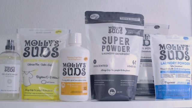 Molly's Suds Liquid Laundry Detergent | Natural Laundry Detergent Soap for Sensitive Skin | 2x Concentrated, High Efficiency (HE) | Unscented - 100 Loads