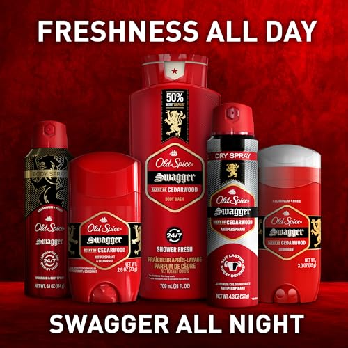 Old Spice Aluminum Free Deodorant for Men, Swagger Scent, 3.8 oz (Pack of 3)