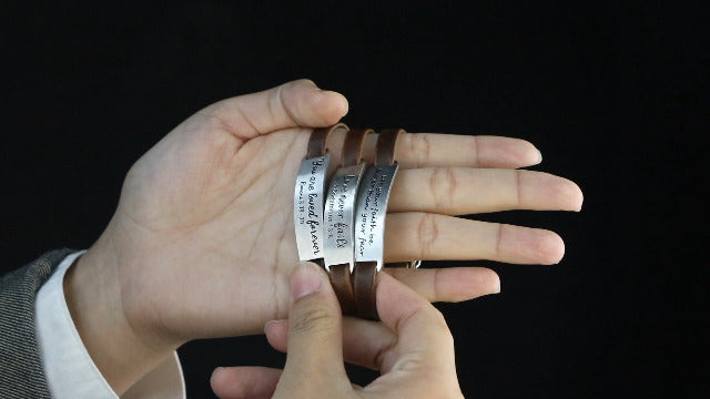 Yiyang Christian Gifts Leather Bracelet for Women Teens Inspirational Faith Bible Verse Religious Jewelry Christmas Birthday Baptism Gift for Women Girls