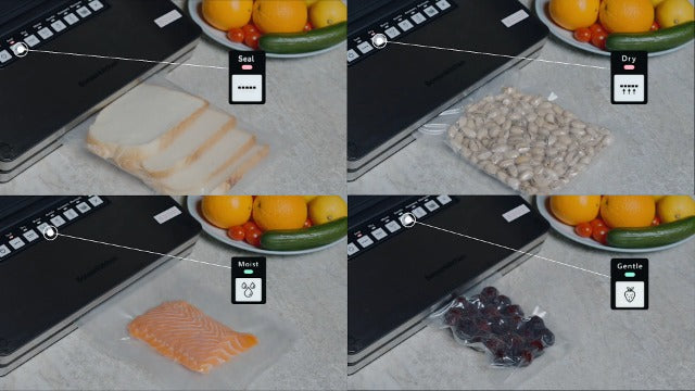 Bonsenkitchen Vacuum Sealer Machine, Stainless Steel Vacuum Food Sealer with 8-in-1 Vacuum Sealing System, 6 Food Vacuum Modes, Built-in Cutter and Bag Storage w/Starter Kit