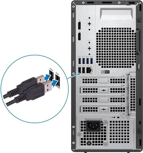Dell Optiplex 5000 Desktop Computer, Intel i9-12900K, 64GB RAM, 2TB NVMe SSD, Radeon RX 640 4GB Graphics, 3-Monitor Support, Mini-DisplayPort, HDMI, DVDRW, Wi-Fi, BT, USB-C, Windows 11 Pro, Black