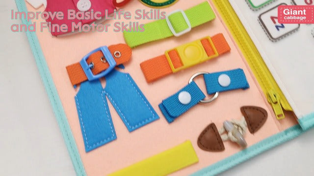 Busy Board Sensory Toys for Toddlers 1 2 3 4, Toddler Travel Activities Educational Toys, Montessori Toys for 2 3 4 Year Old Girls Gift, Mermaid