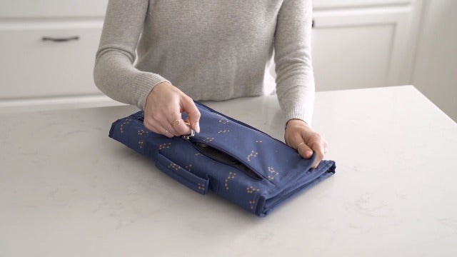 Baby Changing Pad by Lil Fox. Portable Changing Pad for Baby Diaper Bag or Changing Table Pad. One-Hand Diaper Change Pad. Baby Shower Gifts, Newborn Baby Essentials, Unisex Baby Stuff