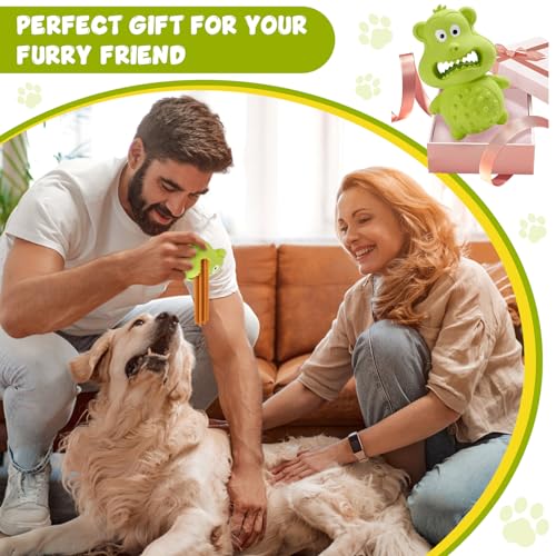 Dog Toys for Aggressive Chewers, Natural Rubber Squeaky Dog Toys, Indestructible Dog Toy, Dog Chew Toys for Aggressive Chewers, Interactive Tough Durable Dog Toys,Dog Toys to Keep Them Busy