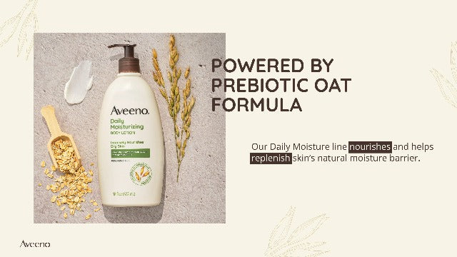 Aveeno Daily Moisturizer, Body Lotion, For Dry Skin, Prebiotic Oat Fragrance Free, 18 fl. oz, Pack of 1