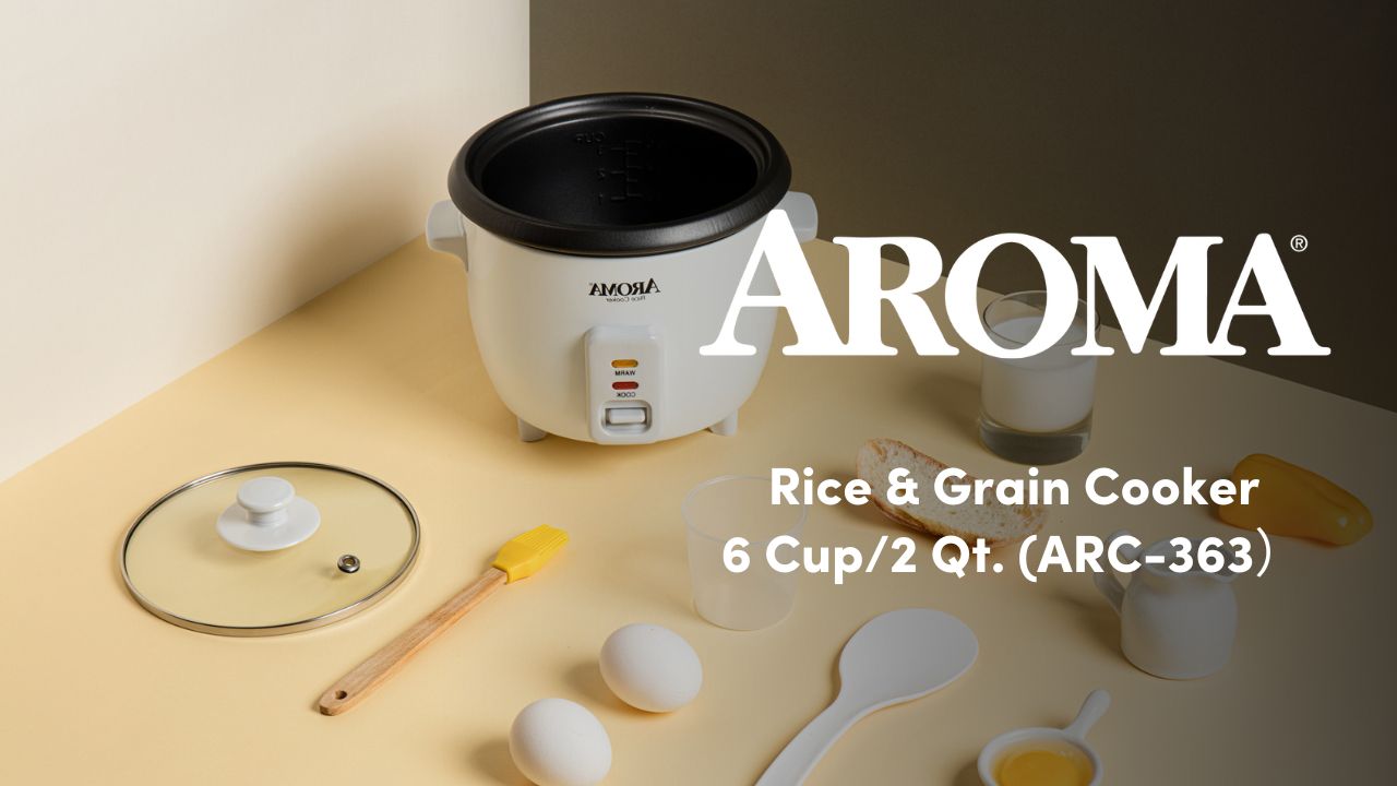 Aroma Housewares 1.5Qt. Rice & Grain Cooker (ARC-363NGB),Black,6-Cup Cooked / 3-Cup Uncooked