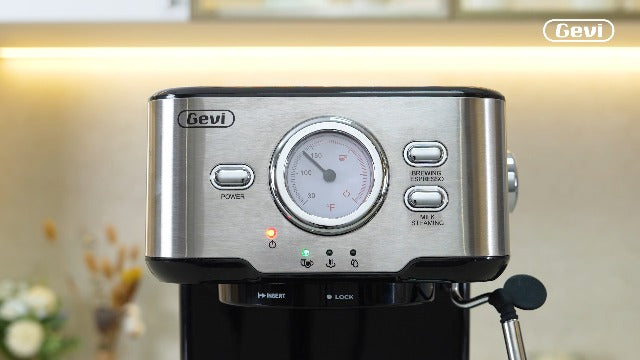 Gevi Espresso Machine High Pressure,Compact Espresso Coffee Machines with Milk Frother Steam Wand,Professional Coffee,Cappuccino,Latte Maker for Home,Espresso Maker, Gift for Coffee Lover and Dad