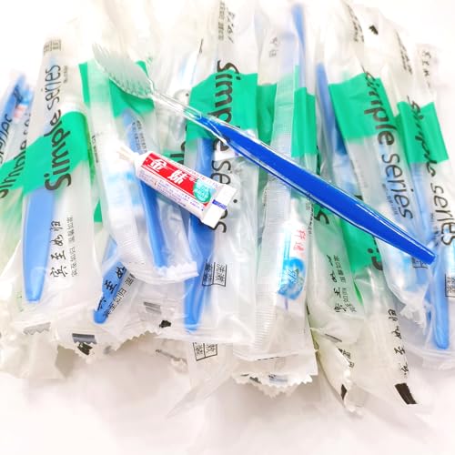 Toothbrush Toothpaste Dental Kit Travel Sets Personal Teeth Cleaning Appliance (Blue(10sets/Pack))