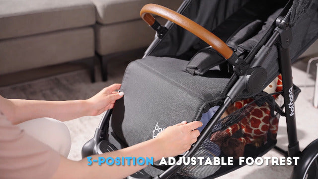 BABY JOY Baby Stroller, High Landscape Infant Carriage Newborn Pushchair with Foot Cover, Cup Holder, 5-Point Harness, Adjustable Backrest & Canopy, Suspension Wheels, Easy One-Hand Fold (Gray)