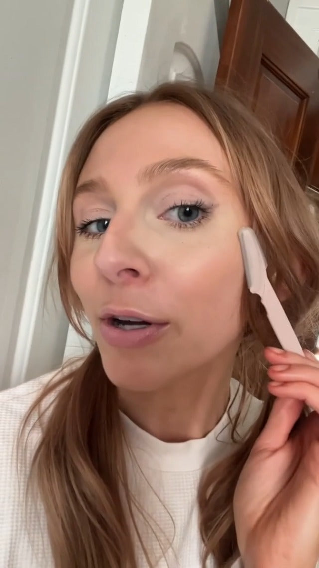 Kitsch Dermaplaning Tool - Face Razors for Women and Men, Eyebrow Trimmer & Face Shaver for Women, Facial Hair Removal for Women and Men, Dermaplane Razor for Women Face, 12 pc (Black)