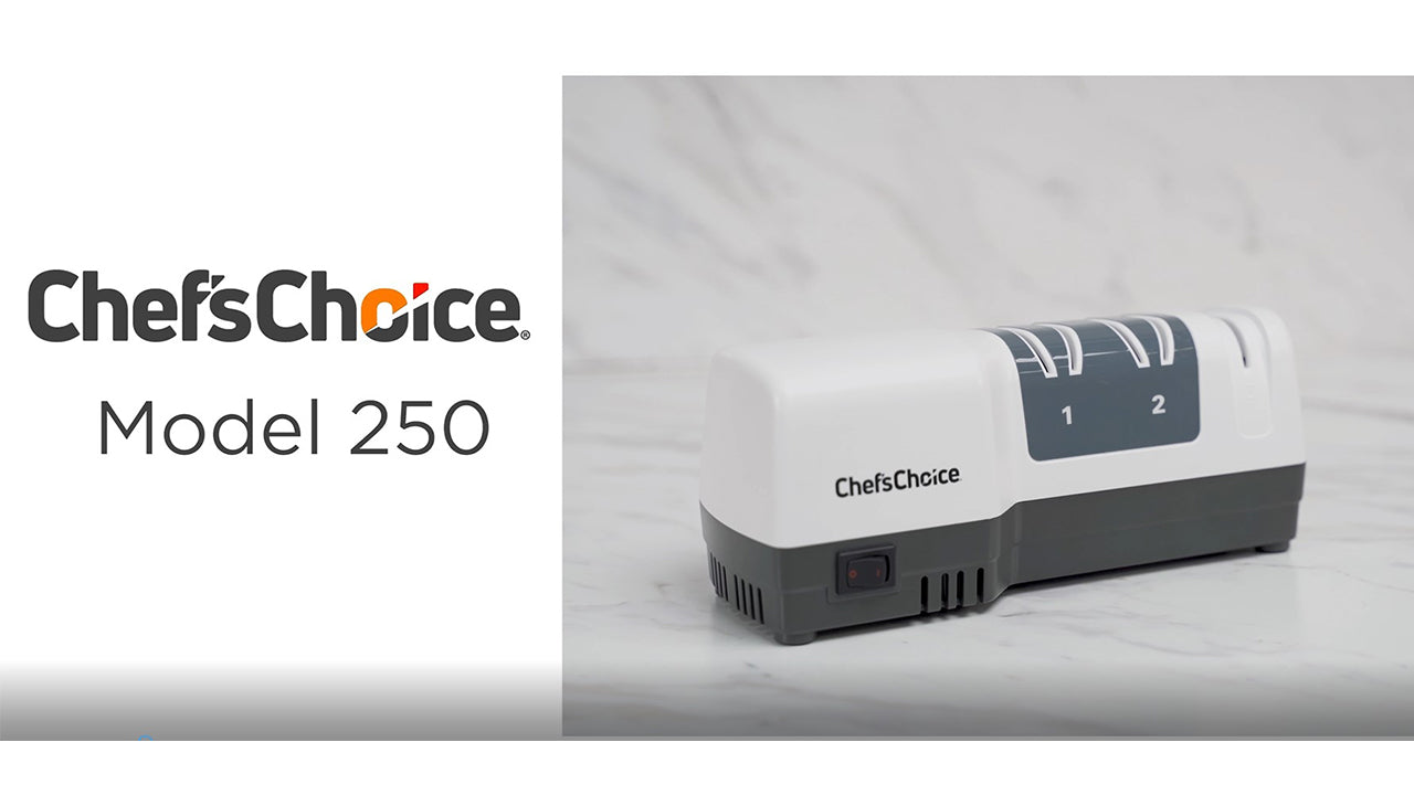 Chef'sChoice Hybrid Knife Diamond Abrasives, Combines Electric and Manual Sharpening for 20 Degree Straight Edge and Serrated Knives, 3-Stage, White