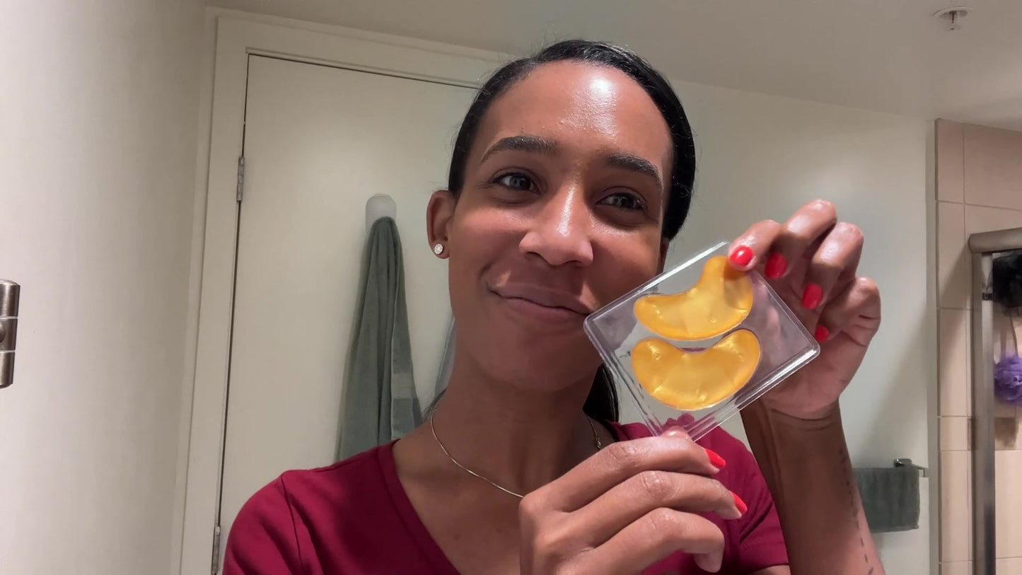 24k Gold Under Eye Patches (15 Pairs), eye mask, Collagen Skin Care Products, Eye Patches for Puffy Eyes, eye masks for dark circles and puffiness