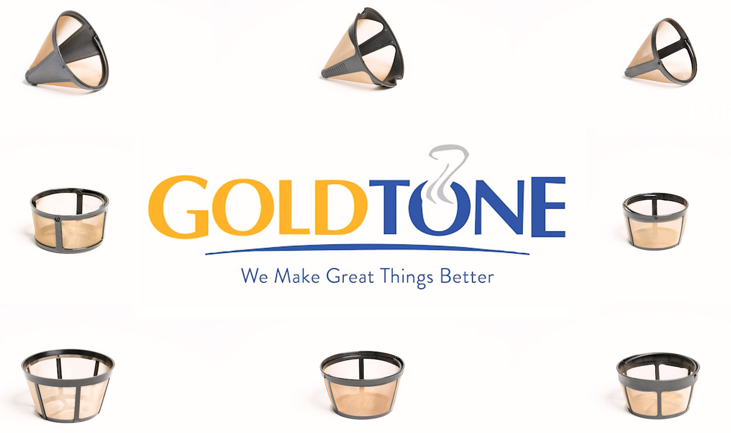 GOLDTONE Reusable 8-12 Cup Basket Coffee Filter fits Hamilton Beach Coffee Makers and Brewers. Replaces your Hamilton Beach Reusable Coffee Filter - BPA Free