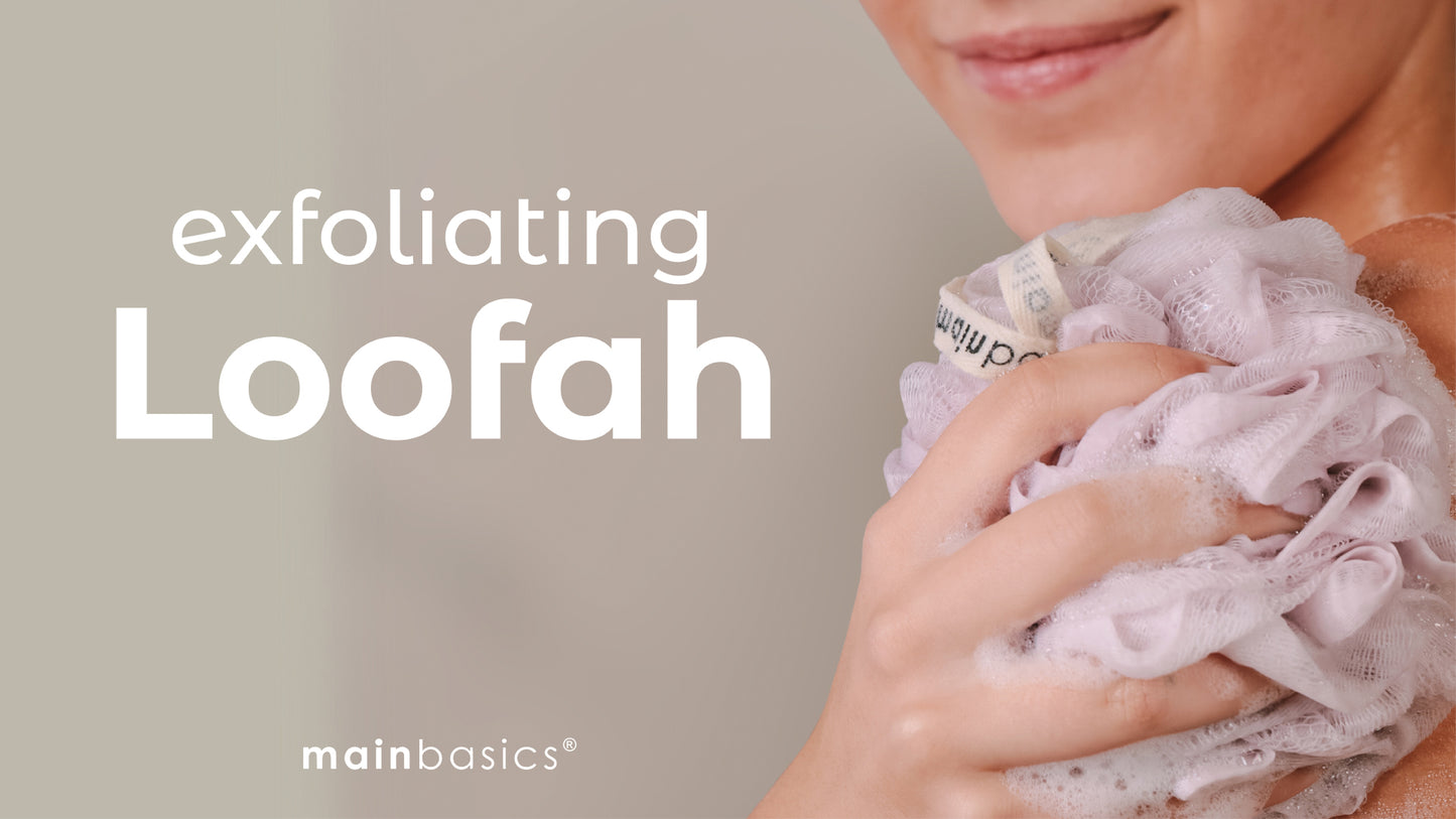 MainBasics Bath Shower Loofah Sponge Pouf Body Scrubber Exfoliator Body Wash Sponge (Set of 3, Airy Blossom)