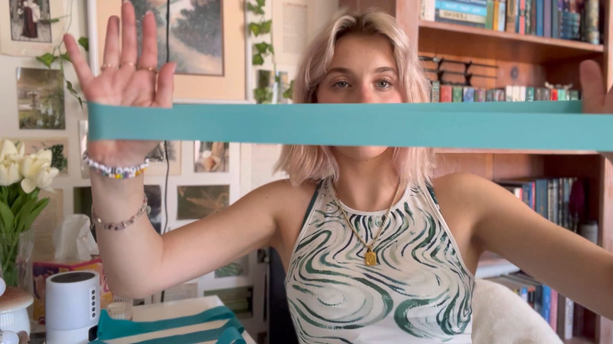 Resistance Band Set, 5 Latex Exercise Bands with 5 Resistance Levels, Skin Friendly Elastic Bands for Home Exercise, Physical Therapy, Strength Training, Yoga