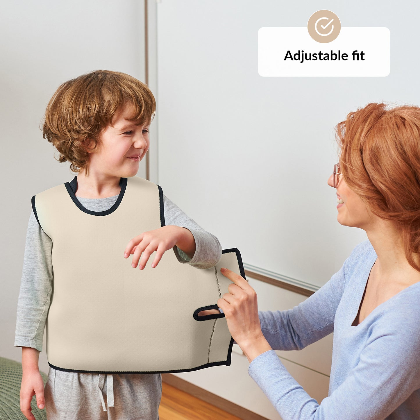 Compression Vest for Kids | Provide Deep Pressure Comfort | ADHD Tools for Kids | Autism Sensory Clothing | Comfortable Design | Compression Shirt Kids | Ensure a Secure Feeling Beige