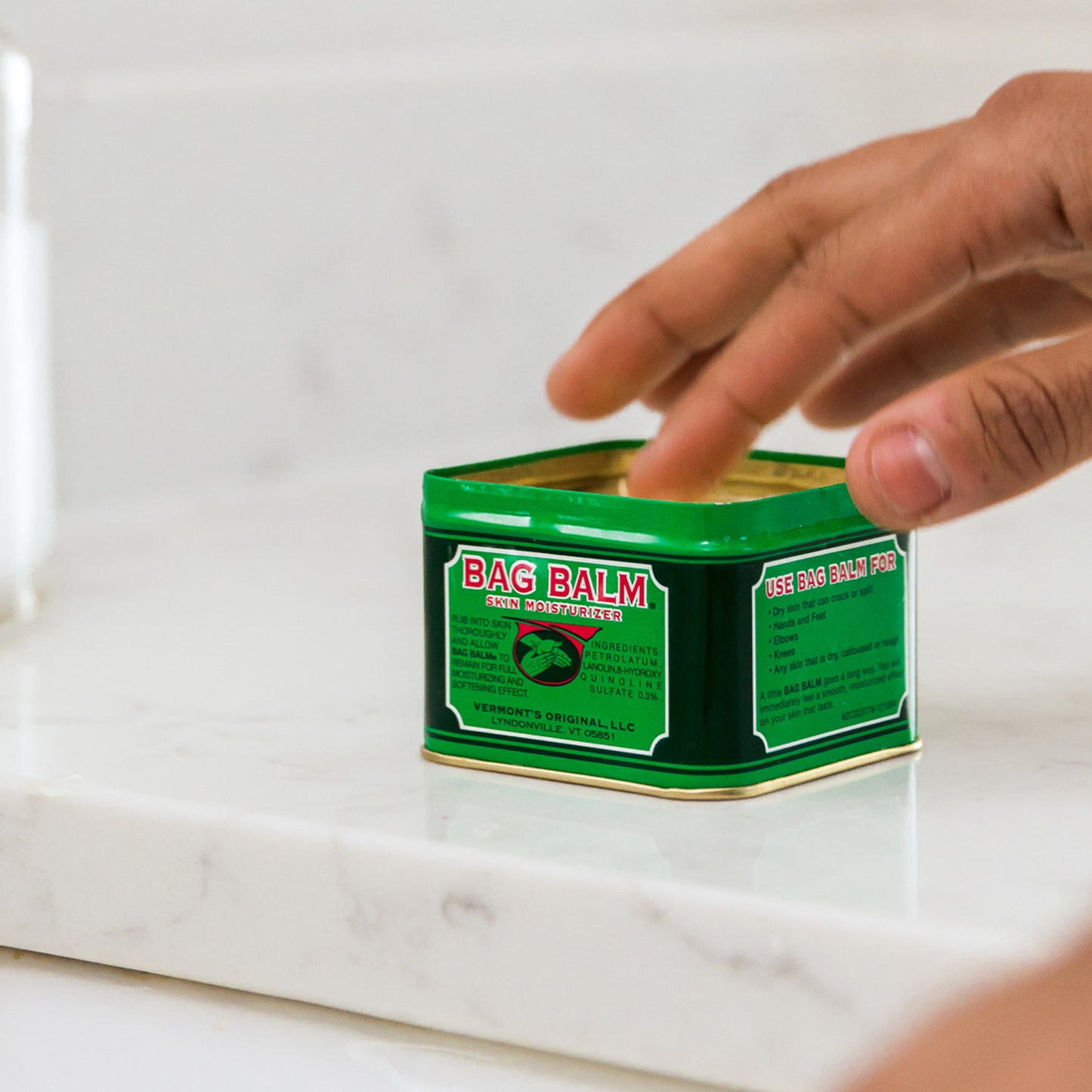 Bag Balm Skin Moisturizer with Lanolin for Chapped Lips, Dry Skin and More | 4oz Tin