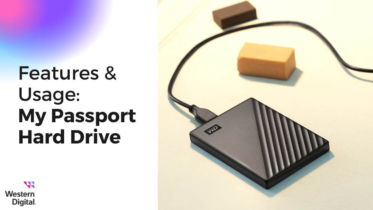 Western Digital 5TB My Passport Portable External Hard Drive with backup software and password protection, Black - WDBPKJ0050BBK-WESN