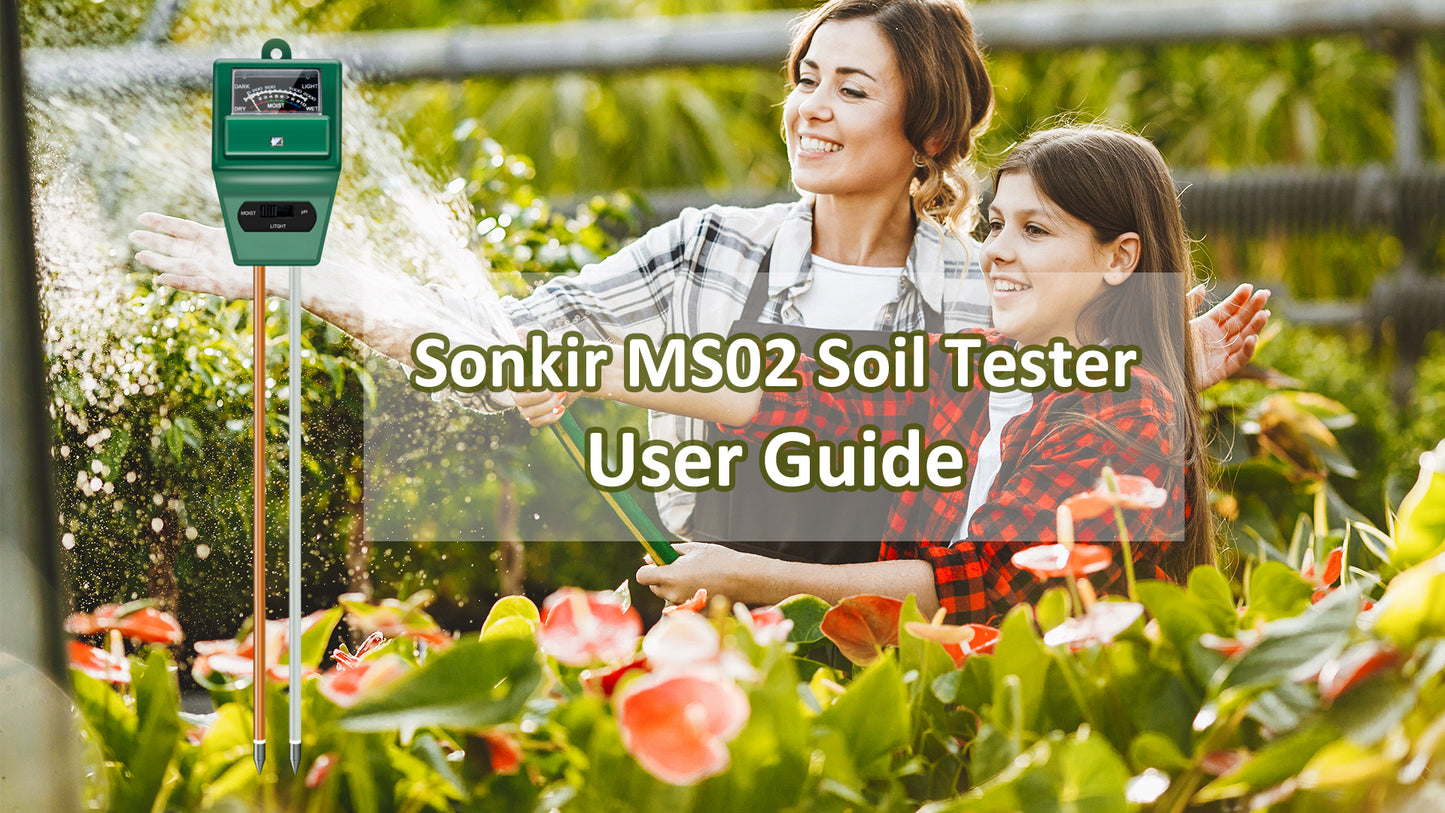 Soil pH Meter, MS02 3-in-1 Soil Moisture/Light/pH Tester Gardening Tool Kits for Plant Care, Great for Garden, Lawn, Farm, Indoor & Outdoor Use (Green)