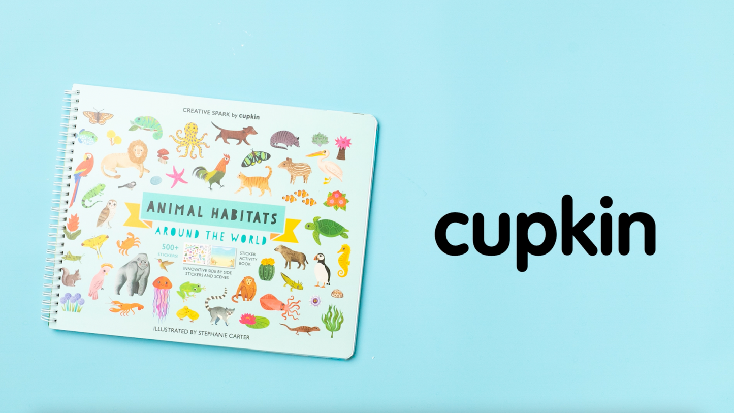 Animal Habitats Sticker Book (500+ Animal Stickers for Kids & 12 Coloring Pages) - Side by Side Sticker Activity Book - Fun Animal Sticker Books - Boys & Girls Ages 2-4 4-8, 8-10