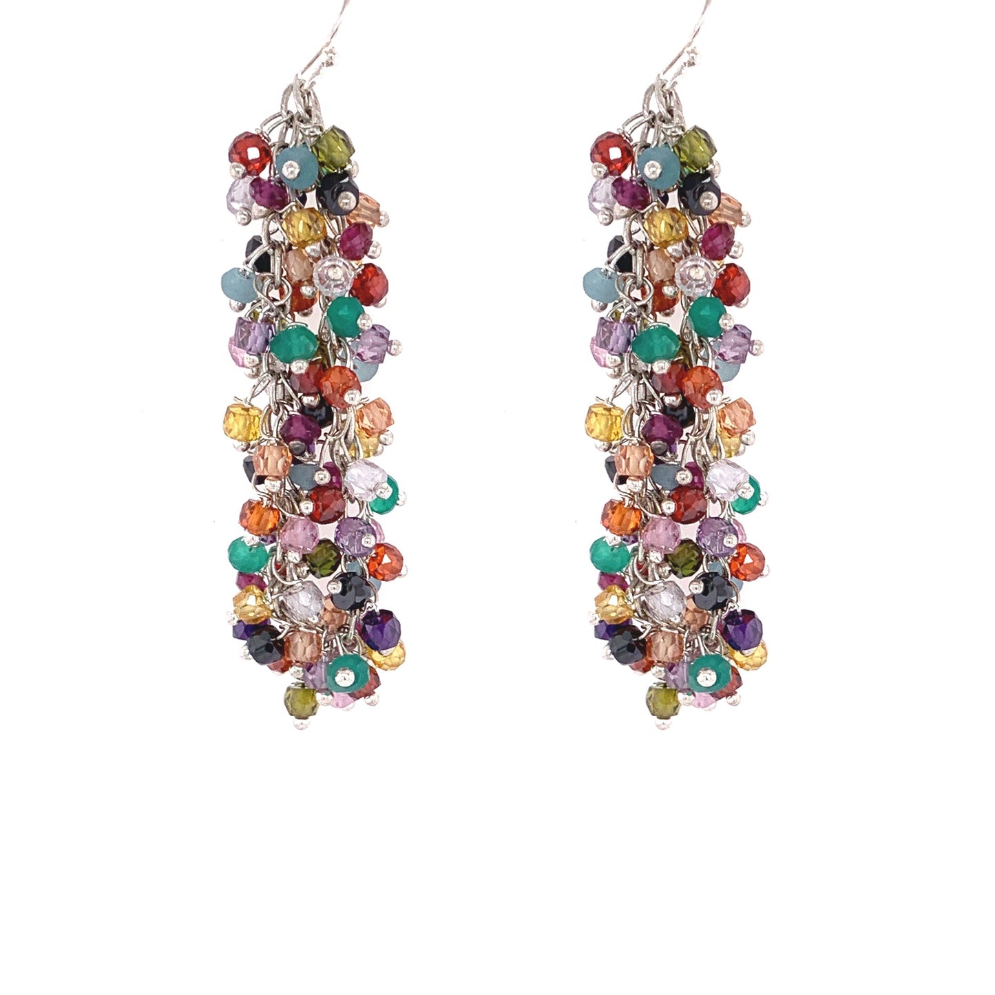 Multi Color LONG "Shimmer" Earring - Gold
