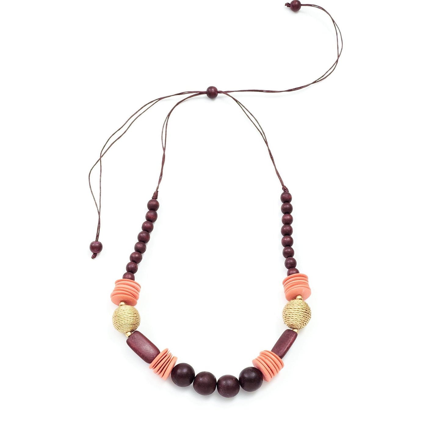 Burgundy Necklace - Bombon Artisan Necklace | LIKHÂ