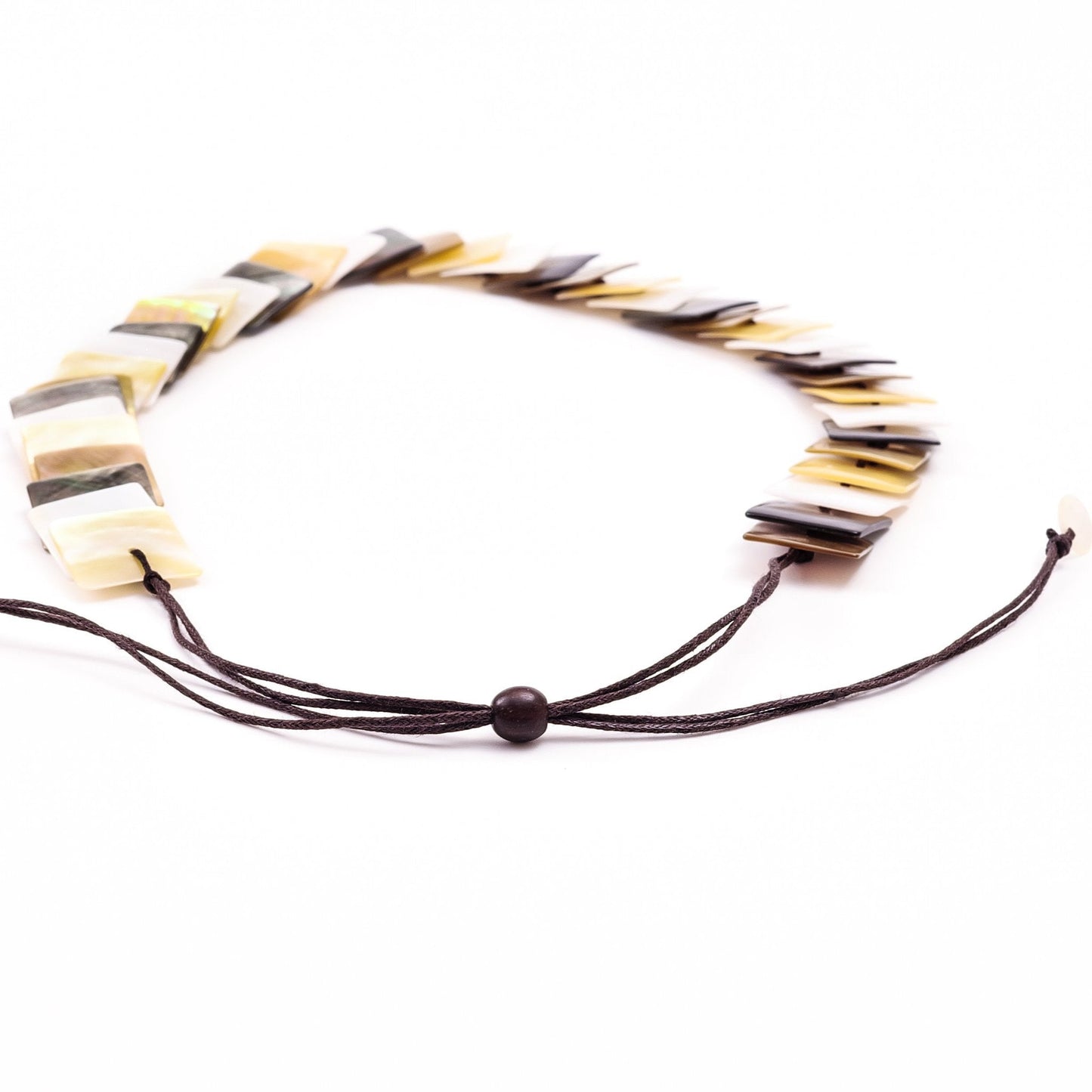 Mother of Pearl Squares Necklace - Playa Multicolor | LIKHÂ