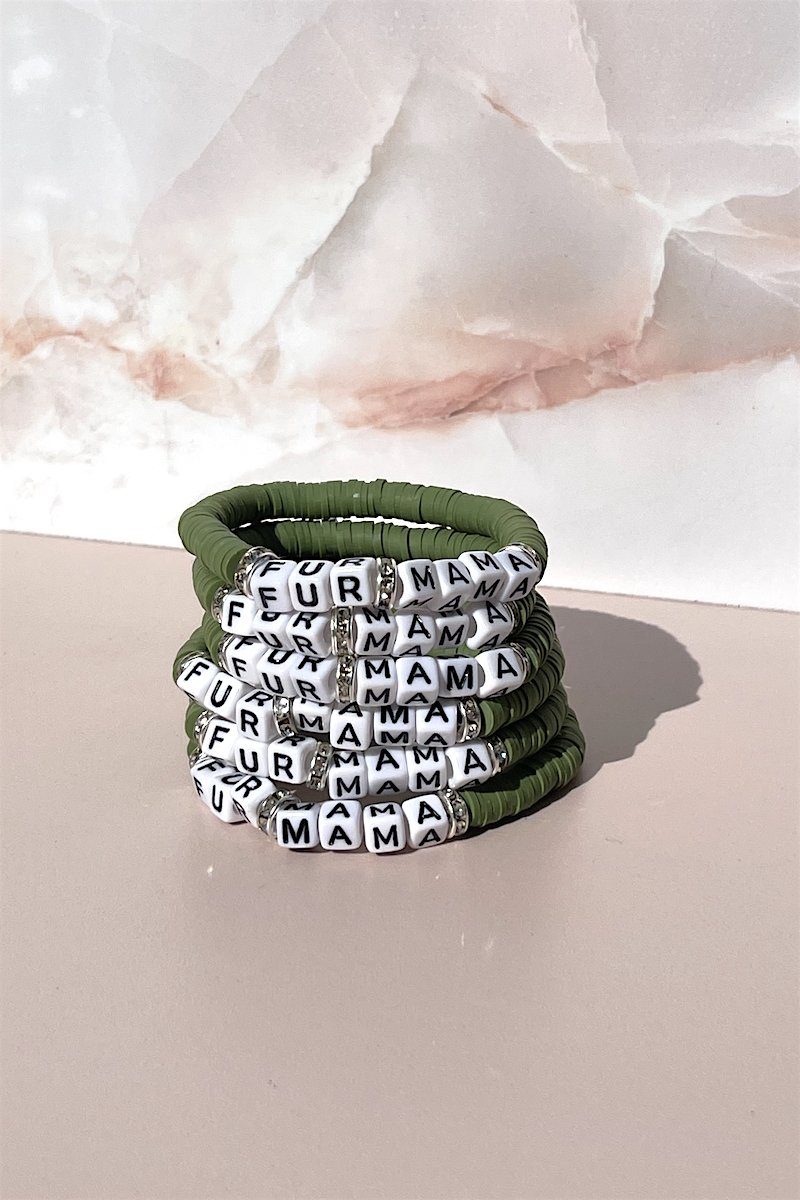 Fur Mama Inspirational Beaded Bracelet