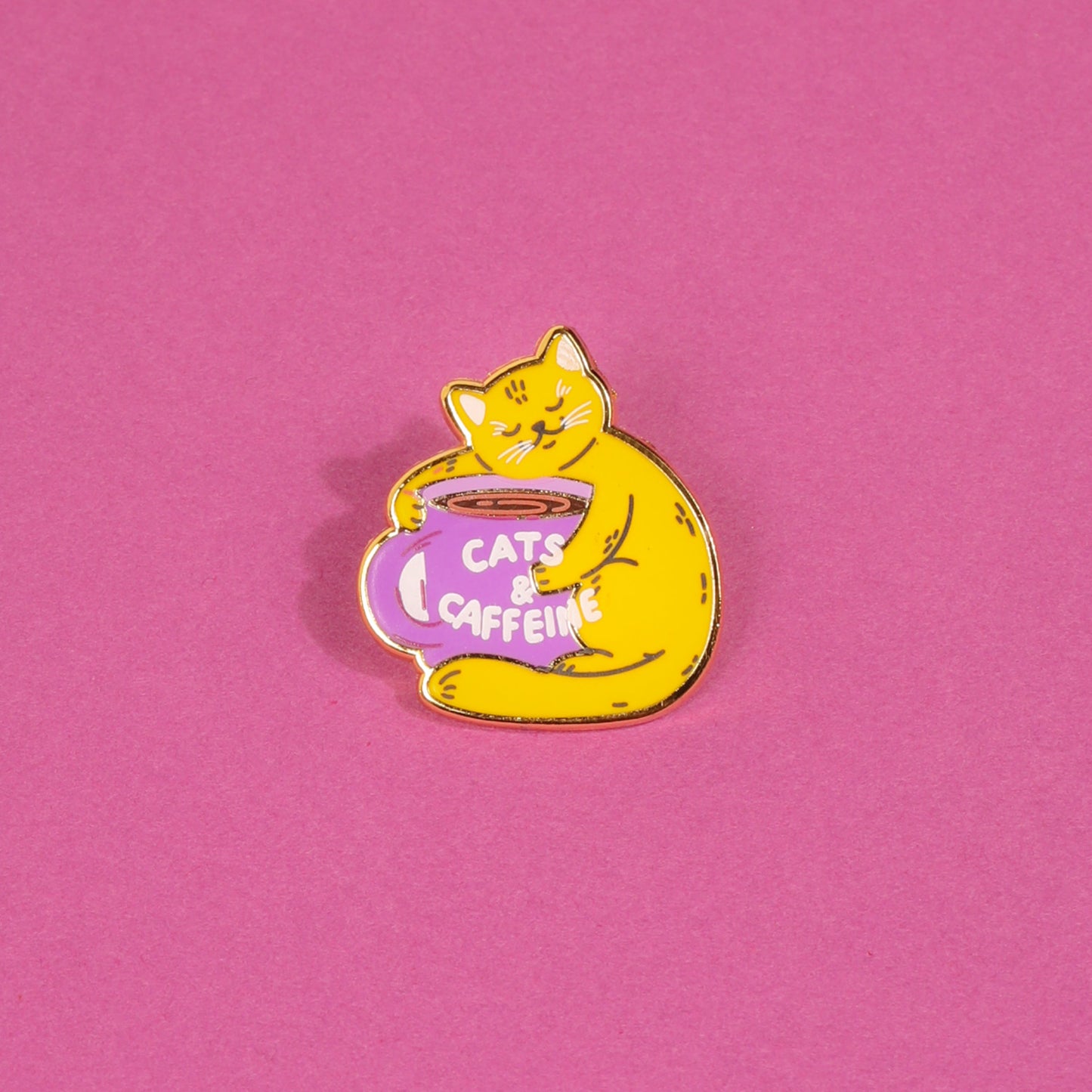 Cats & Caffeine Enamel Pin