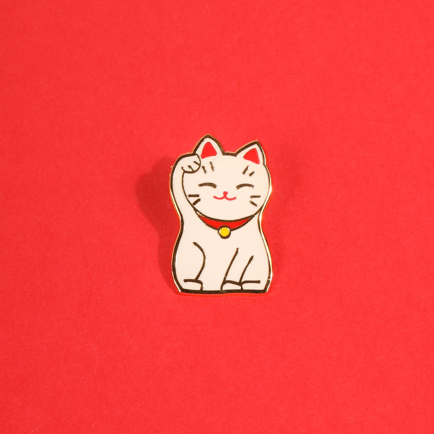 Japanese Lucky Cat Enamel Pin