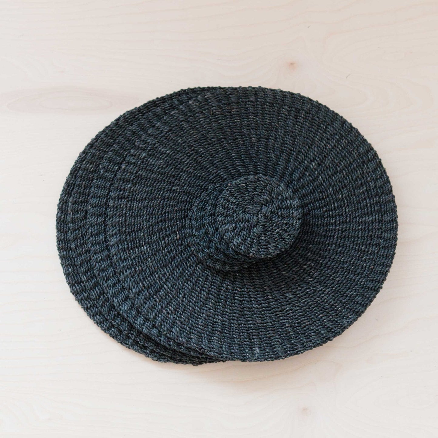 Black Round Braided Placemats - Natural Fiber | LIKHA