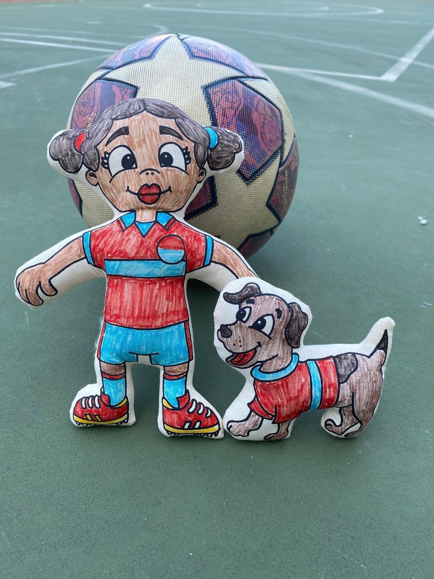 Soccer Girl with Pigtails