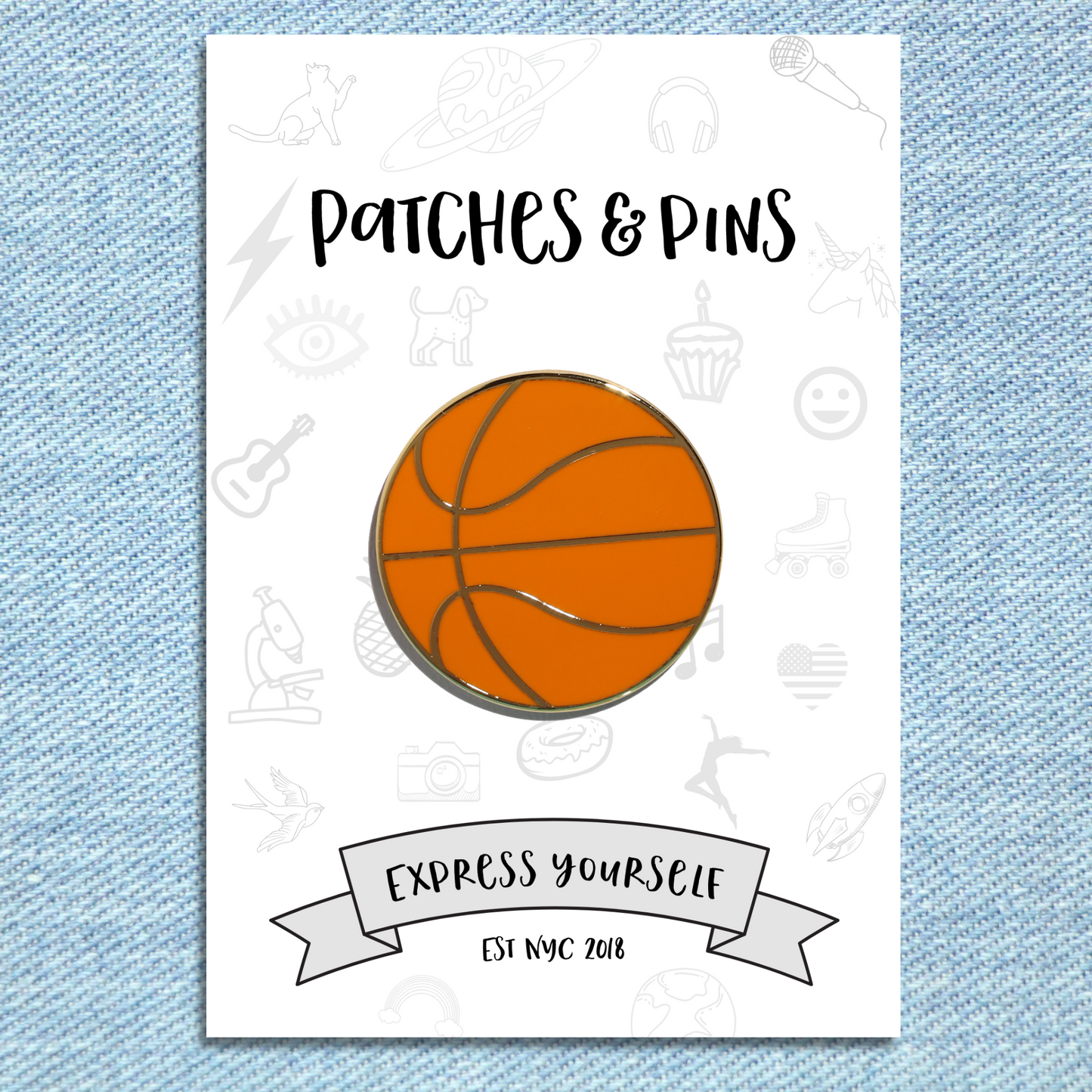 Basketball Enamel Pin