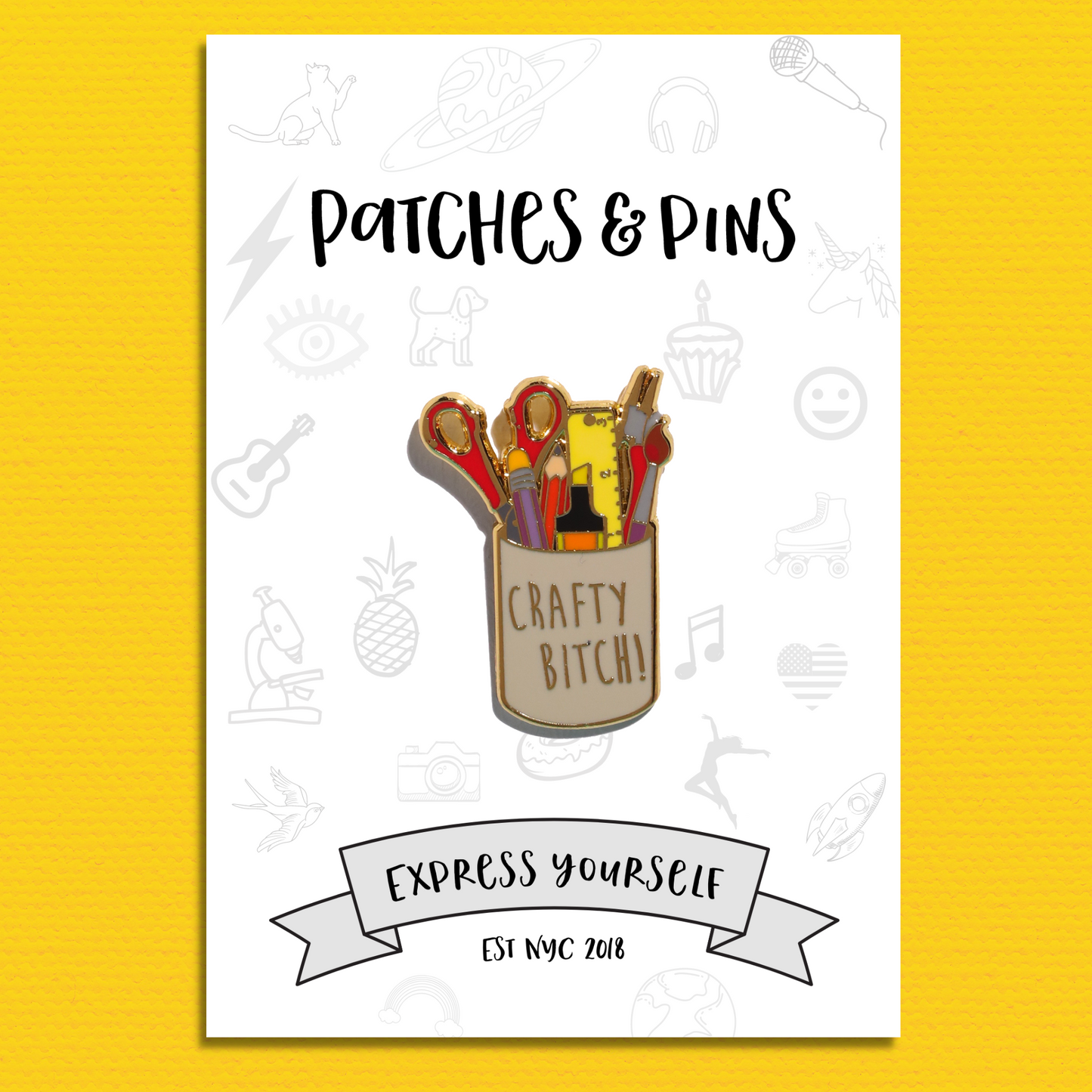 Crafty Bitch Enamel Pin