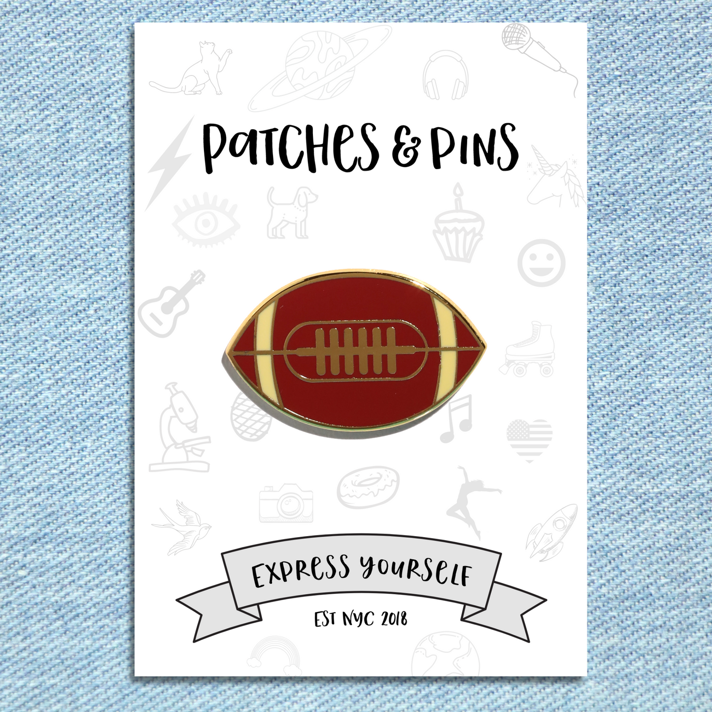 Football Enamel Pin