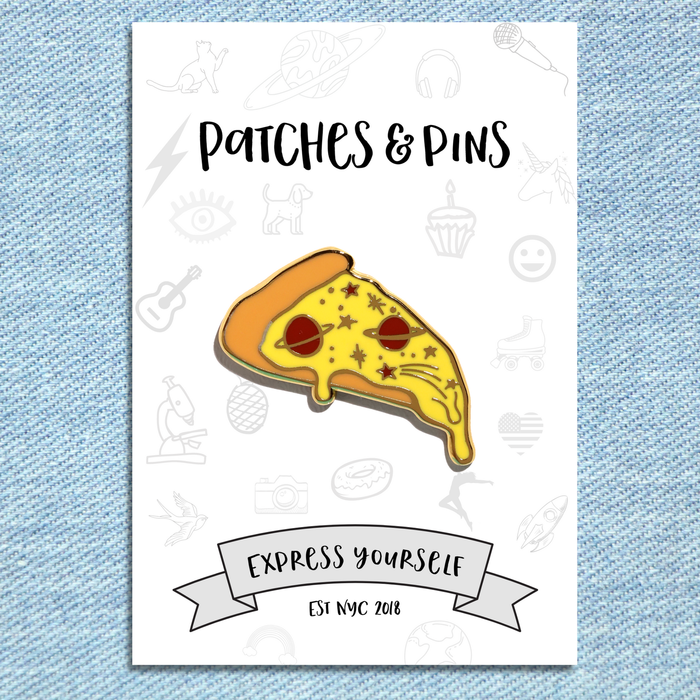 Galaxy Pizza Enamel Pin